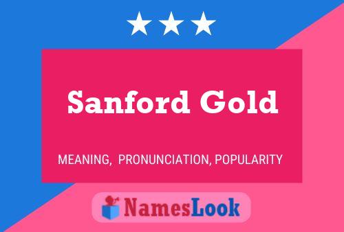 Sanford Gold Name Poster