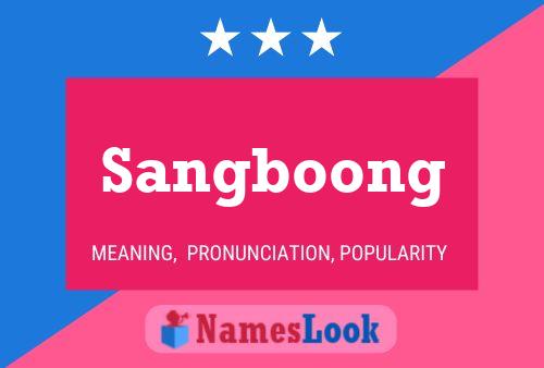 Sangboong Name Poster