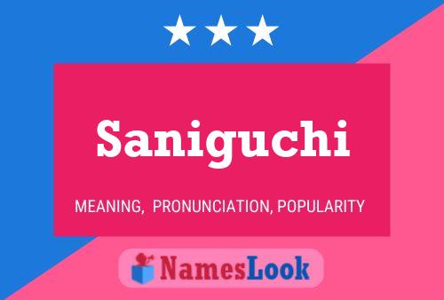 Saniguchi Name Poster