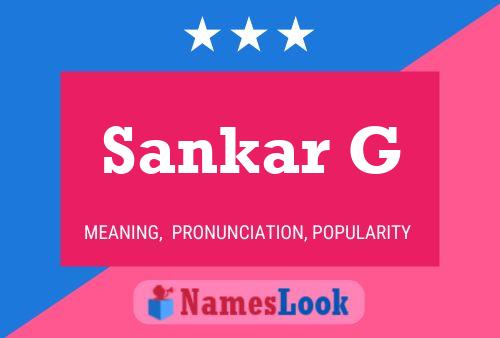 Sankar G Name Poster