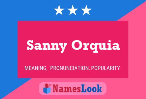 Sanny Orquia Name Poster