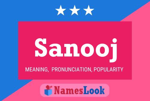 Sanooj Name Poster