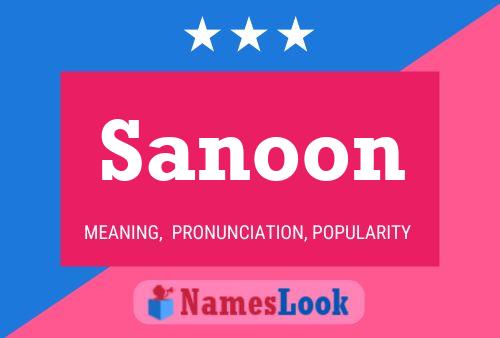 Sanoon Name Poster