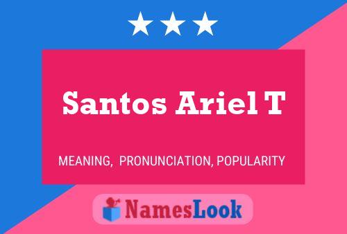 Santos Ariel T Name Poster