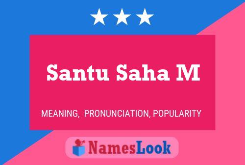 Santu Saha M Name Poster