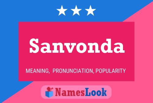 Sanvonda Name Poster