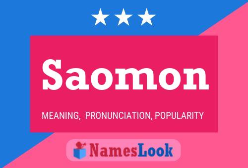 Saomon Name Poster