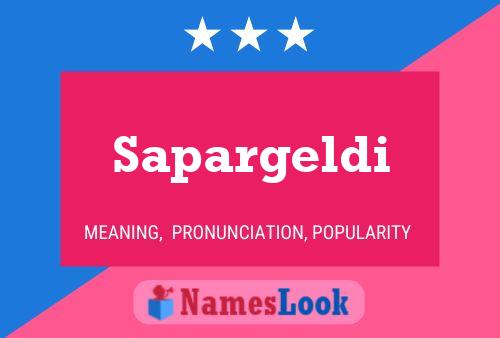 Sapargeldi Name Poster