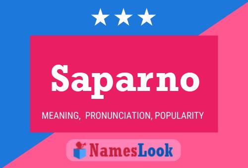 Saparno Name Poster