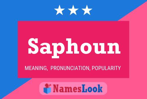 Saphoun Name Poster