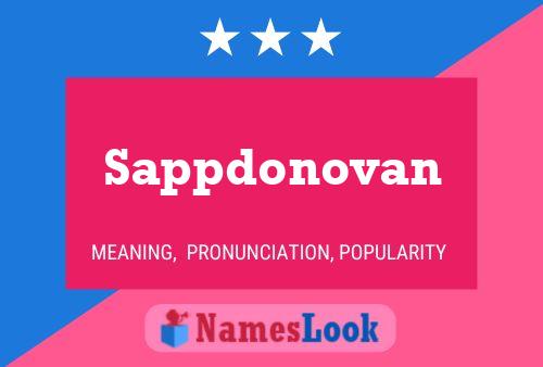 Sappdonovan Name Poster