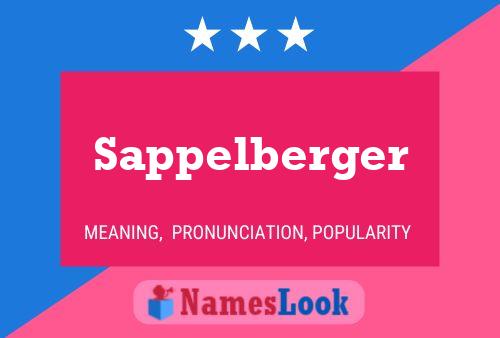 Sappelberger Name Poster