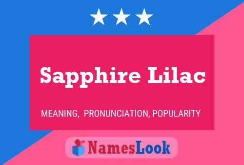 Sapphire Lilac Name Poster