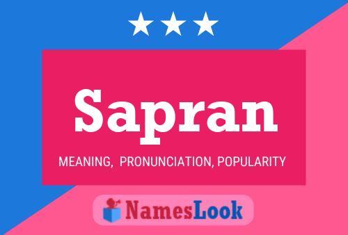 Sapran Name Poster