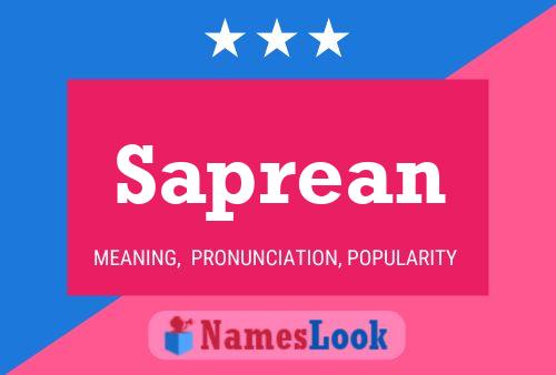 Saprean Name Poster