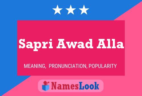 Sapri Awad Alla Name Poster