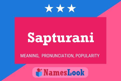 Sapturani Name Poster