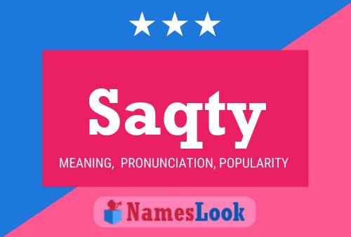 Saqty Name Poster