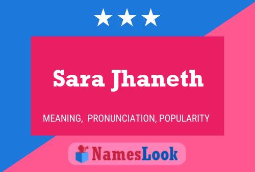 Sara Jhaneth Name Poster