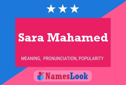 Sara Mahamed Name Poster