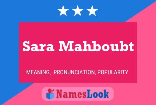 Sara Mahboubt Name Poster