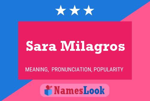 Sara Milagros Name Poster