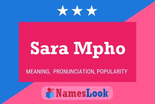 Sara Mpho Name Poster