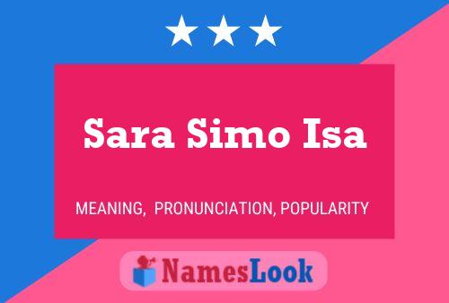 Sara Simo Isa Name Poster