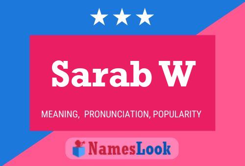 Sarab W Name Poster