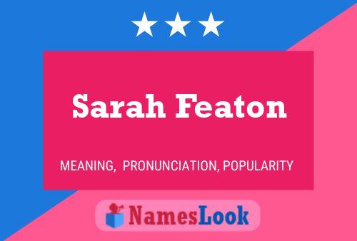 Sarah Featon Name Poster