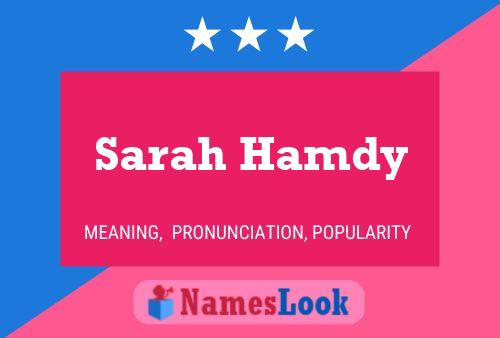 Sarah Hamdy Name Poster