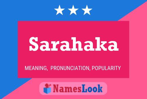 Sarahaka Name Poster