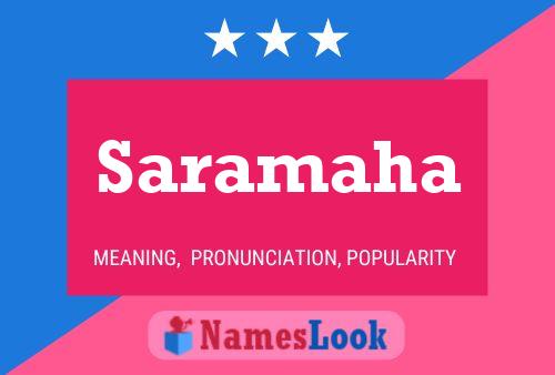 Saramaha Name Poster