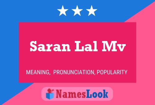 Saran Lal Mv Name Poster