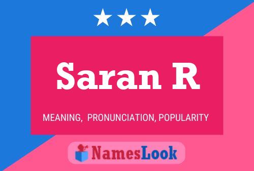 Saran R Name Poster