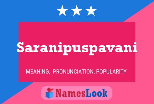 Saranipuspavani Name Poster