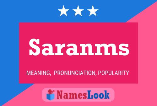 Saranms Name Poster