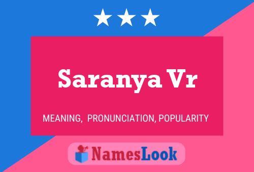 Saranya Vr Name Poster