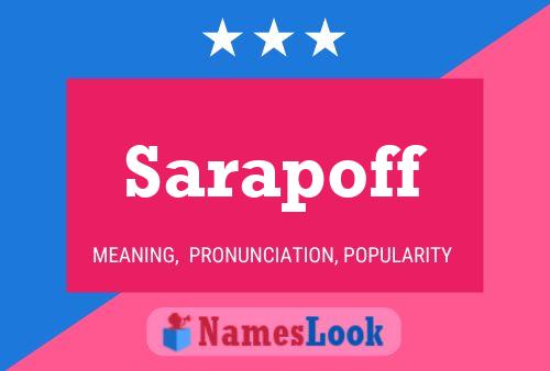 Sarapoff Name Poster