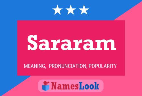 Sararam Name Poster