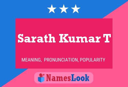 Sarath Kumar T Name Poster