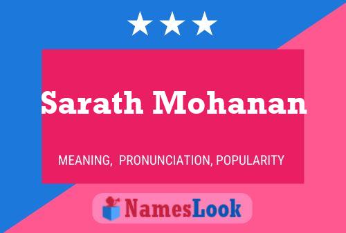 Sarath Mohanan Name Poster