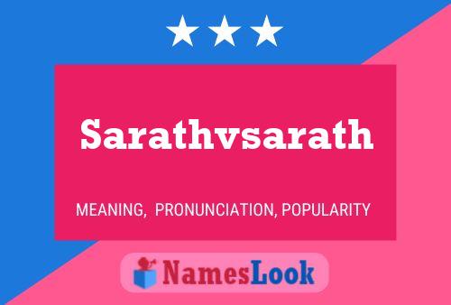 Sarathvsarath Name Poster