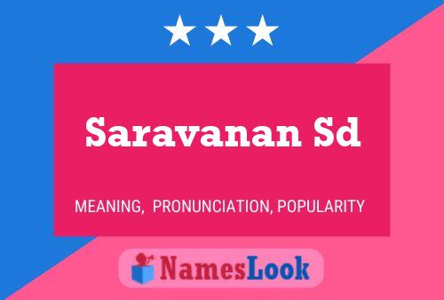 Saravanan Sd Name Poster