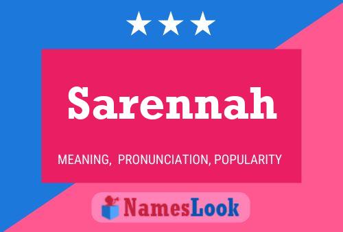 Sarennah Name Poster