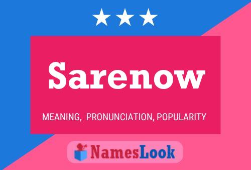 Sarenow Name Poster