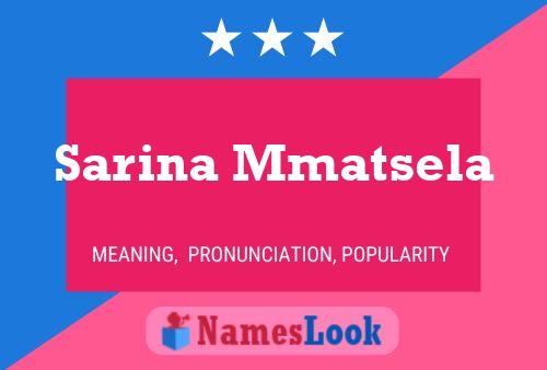 Sarina Mmatsela Name Poster