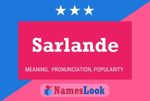 Sarlande Name Poster