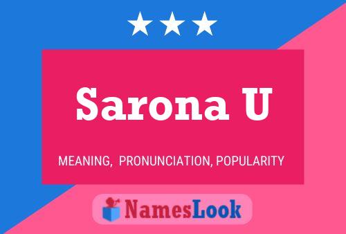 Sarona U Name Poster