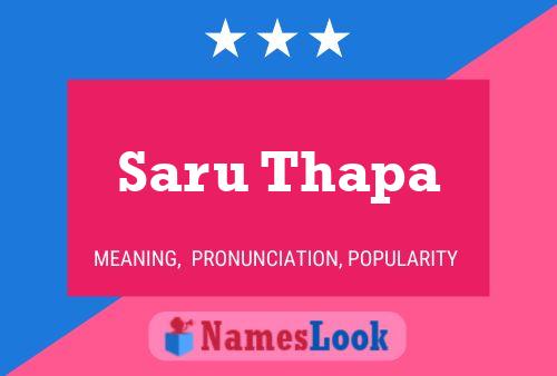 Saru Thapa Name Poster